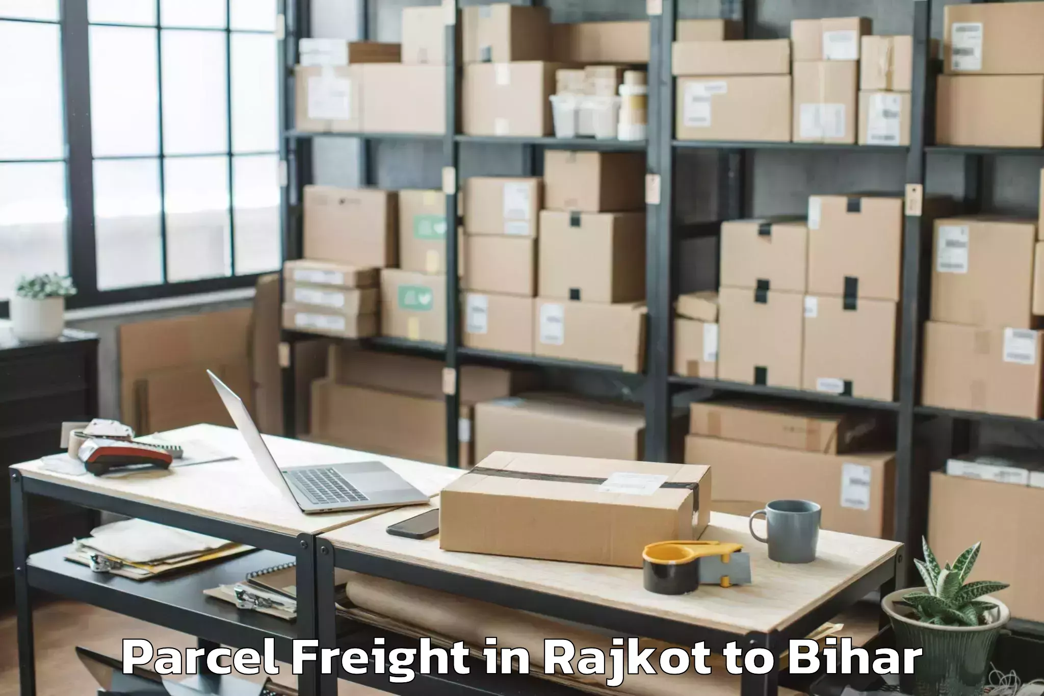 Leading Rajkot to Thakrahan Parcel Freight Provider